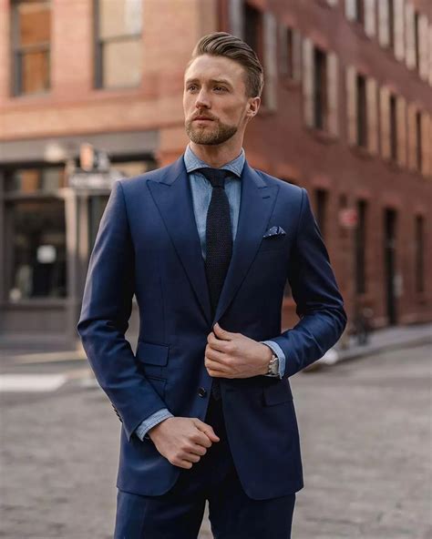 pairing shirts with blue suit.